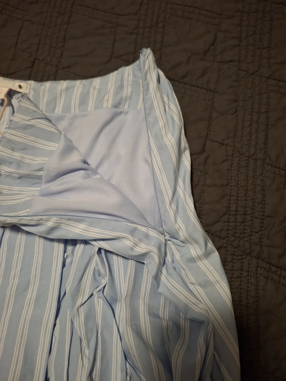 Gianni Bini Light Blue Striped Bubble Skirt - Women